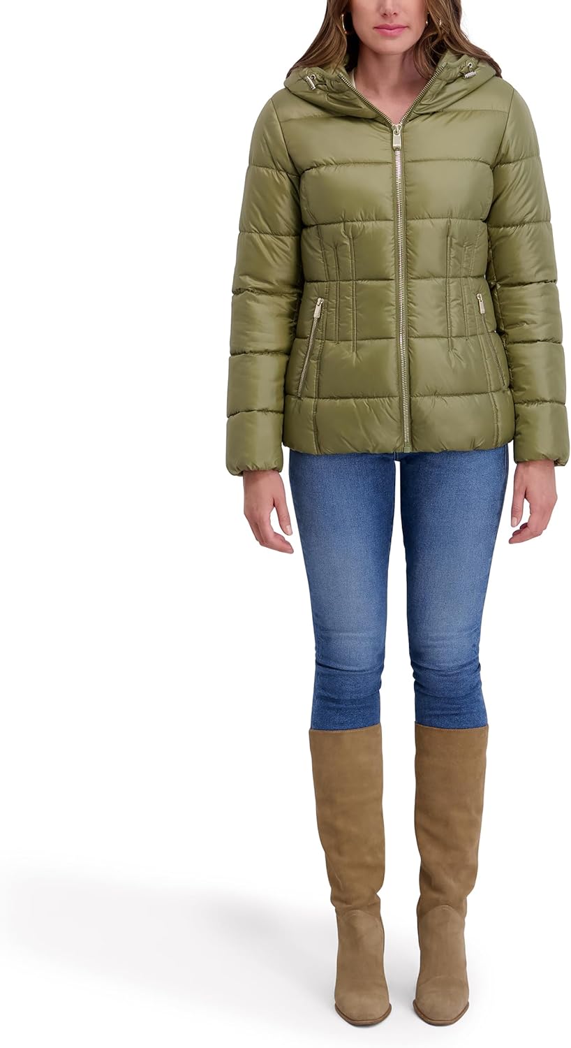 kensie womens Outerwear Mid-length Puffer Jacket - Image 2