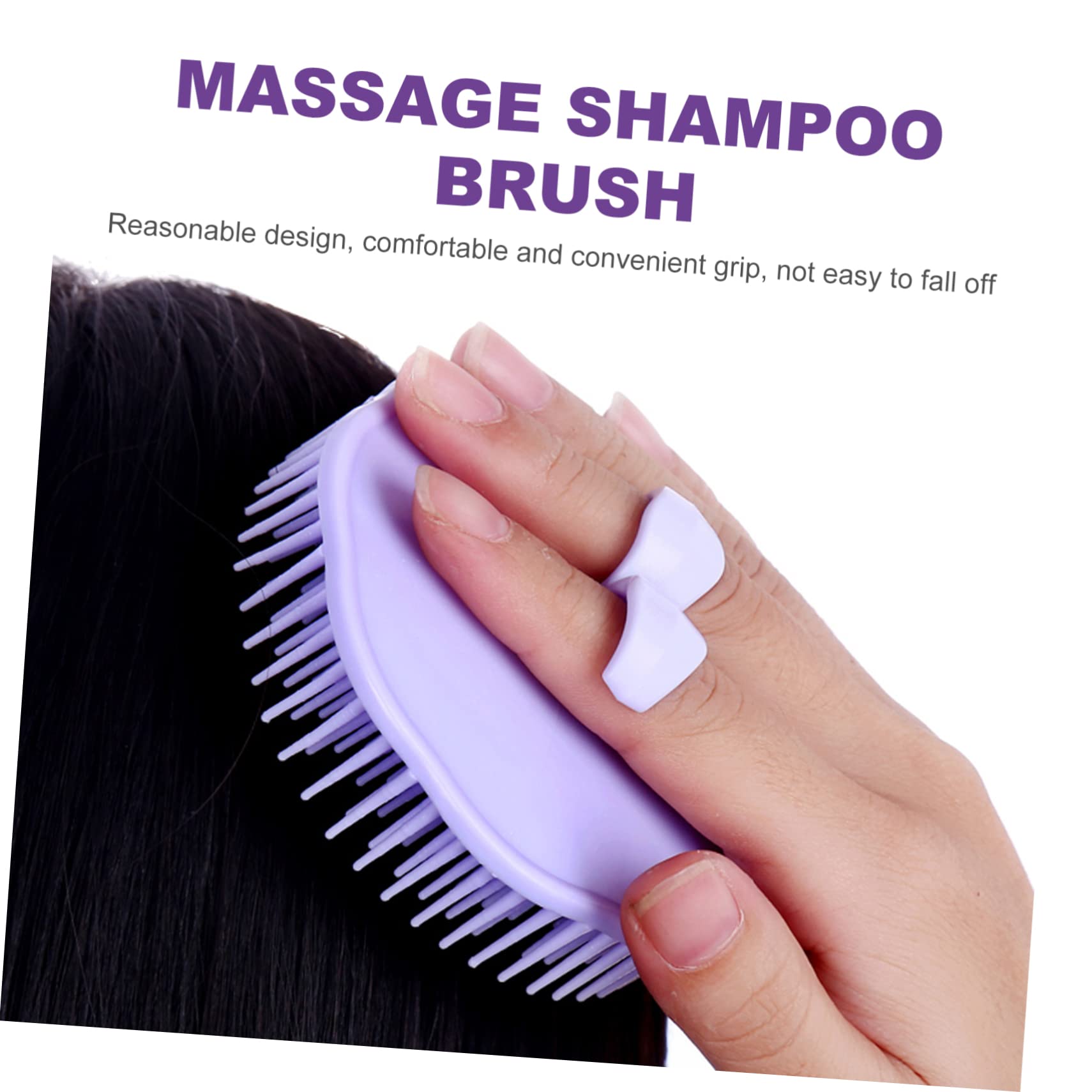 Cepillo de Masaje Cuero Cabelludo Delicado de Plástico, Diseño Ergonómico Fácil de Sujetar, Paquete de 12 Piezas para Lavado y Uso Doméstico Color Aleatorio