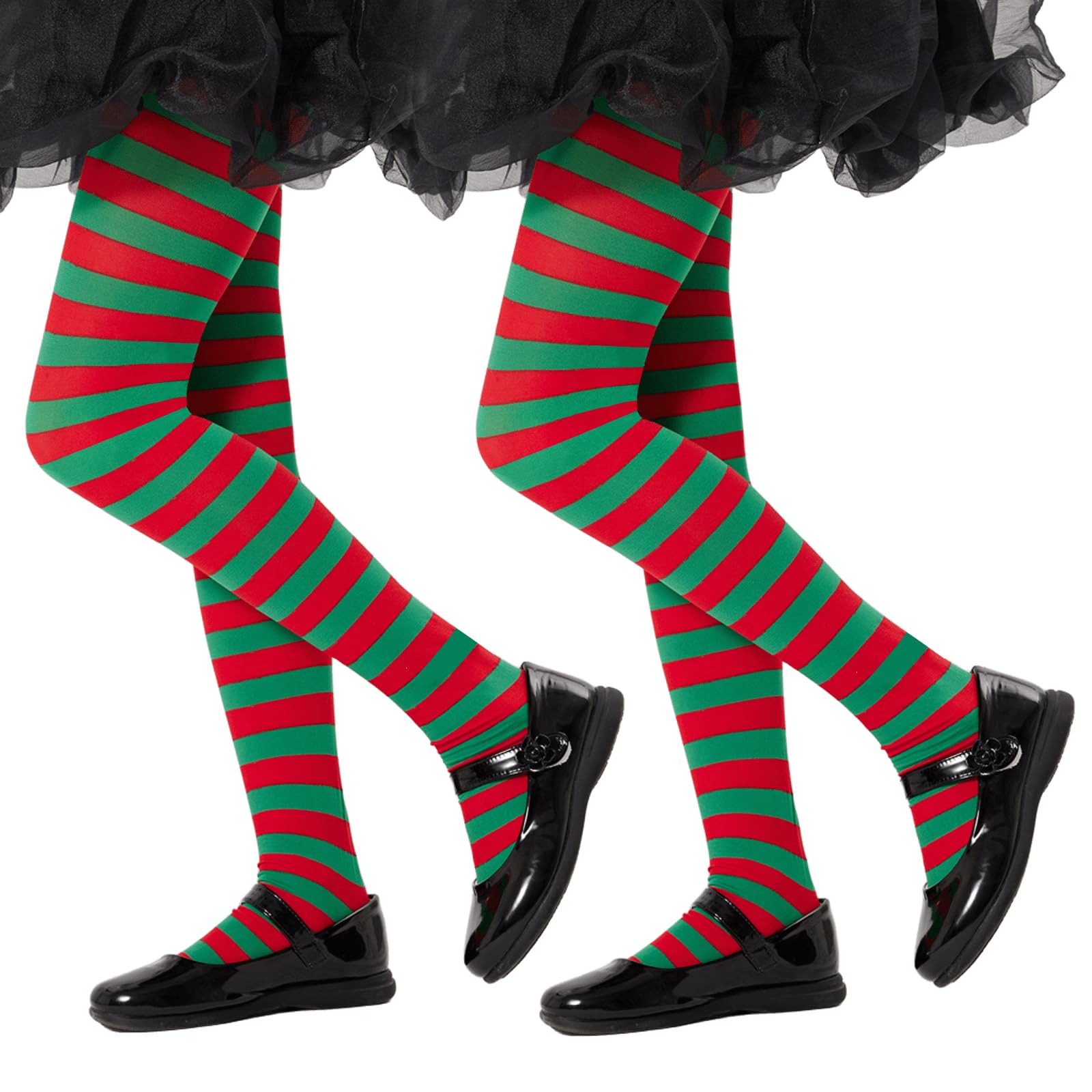 Yilanmy Mädchen Strumpfhose Gestreift Kinderstrumpfhose Streifenlook Blickdichte Bunte Strumpfhose Kinder für Halloween Weihnachten