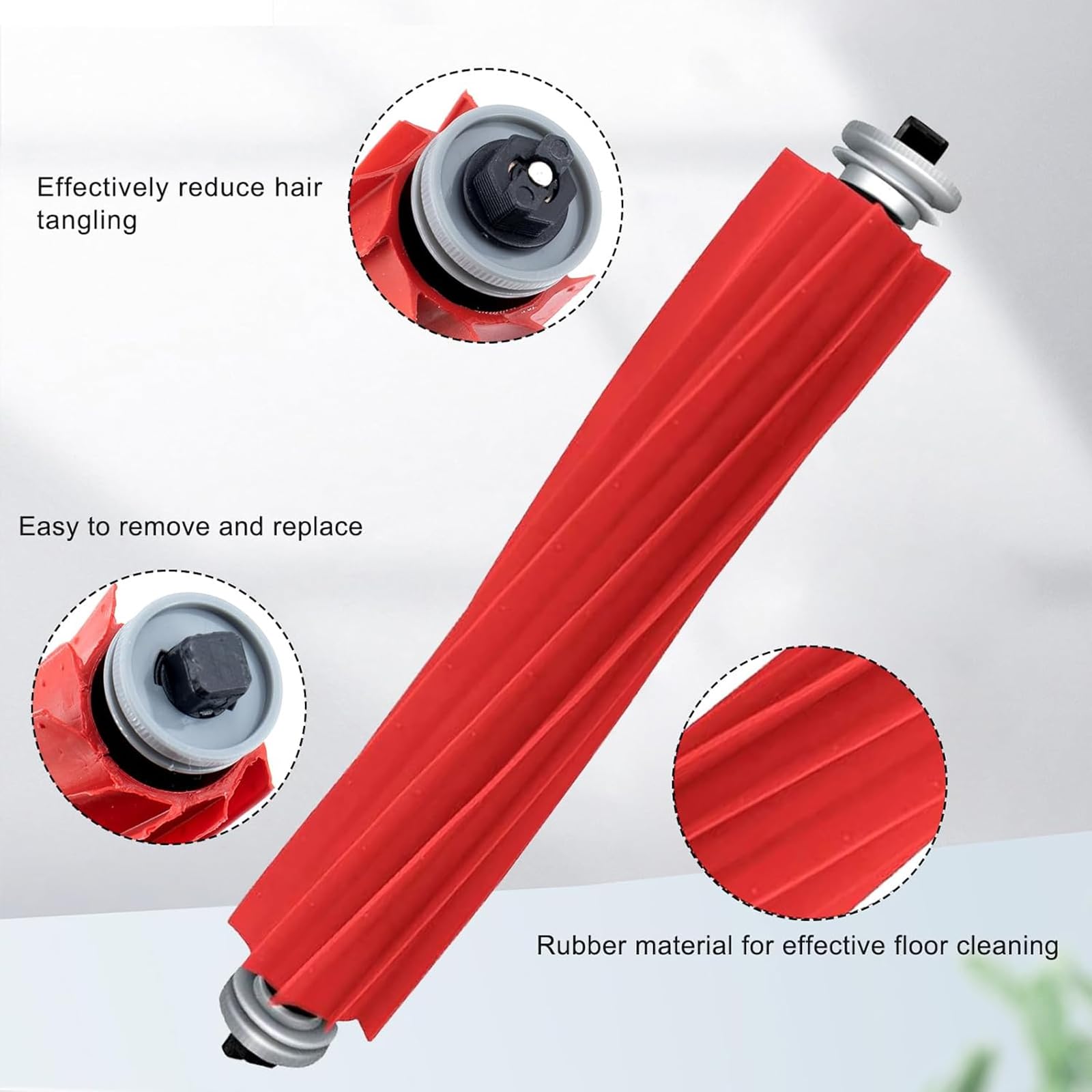 KiimSin Ersatzteil Zubehör für Roborock QV 35A / QV 35S / QR 798 / QR 598 Staubsauger roboter, 2 Hauptbürste, 4 Wischtücher, 4 Staubbeutel, 4 Filter, 4 Seitenbürsten