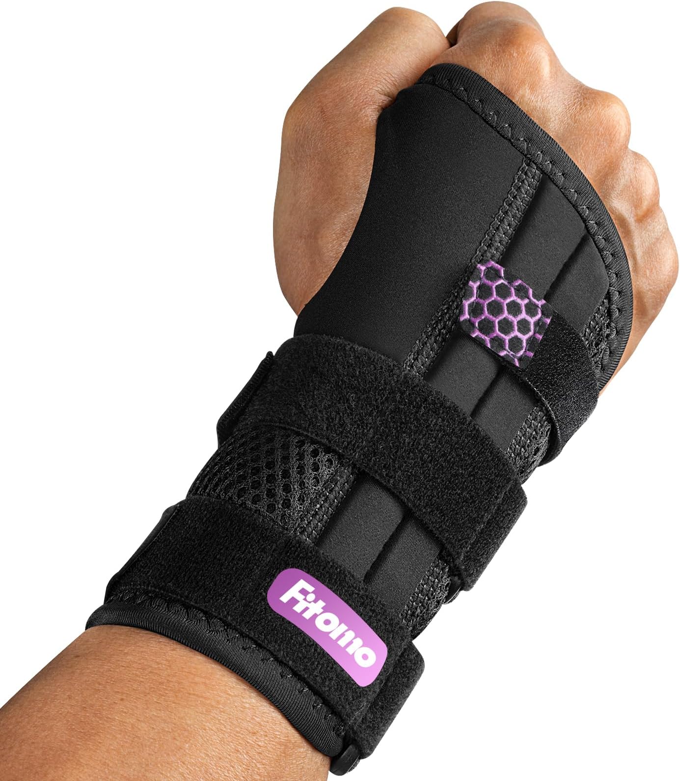 FEATOL Wrist Brace Splint Carpal Tunnel for Women Men, Night Wrist Sleep Support