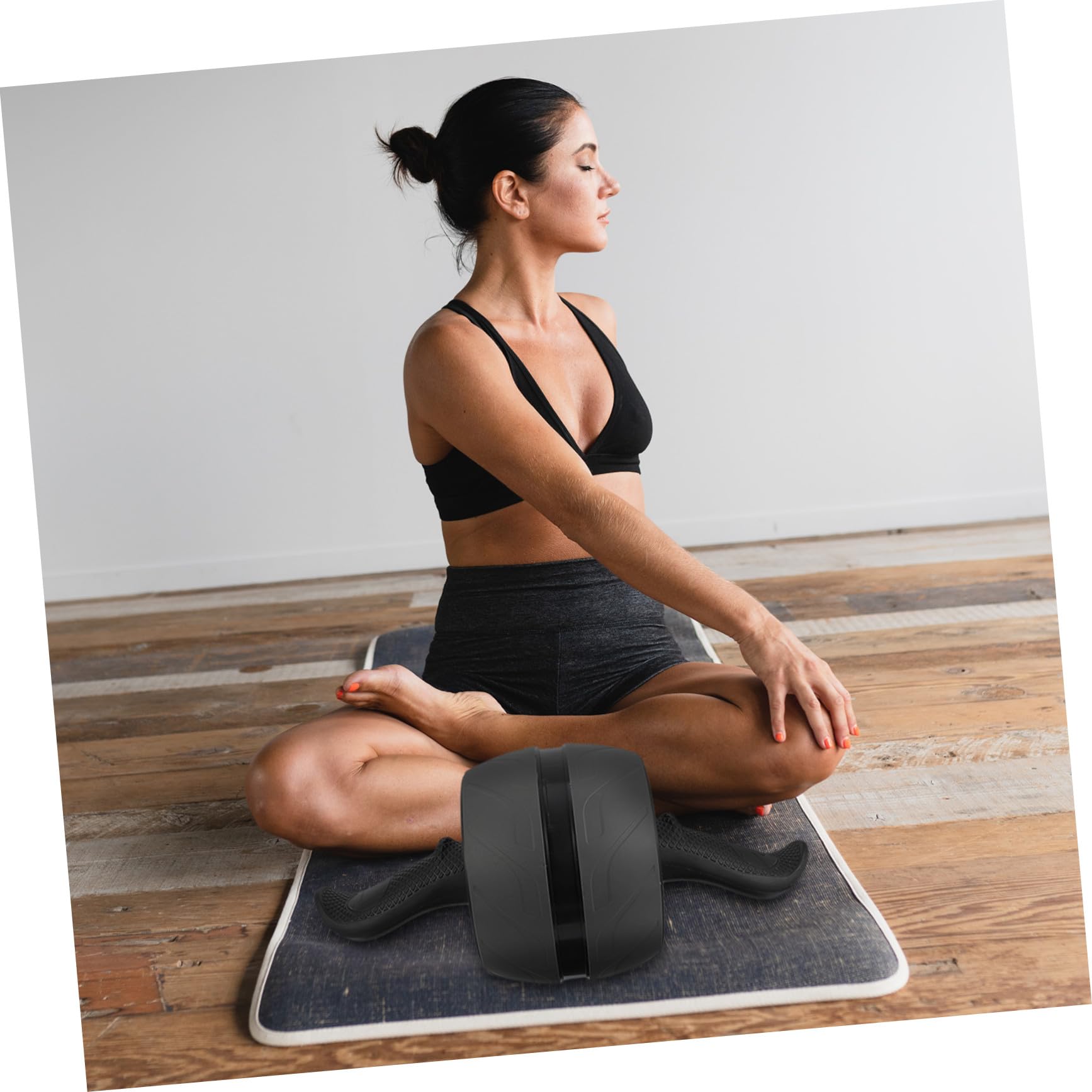 NOLITOY Rueda Abdominal Rodillo de Rueda con Alfombrilla Adicional para Entrenamiento de Abdominales de Uso Doméstico Equipo de Fitness para Ejercicios Básicos