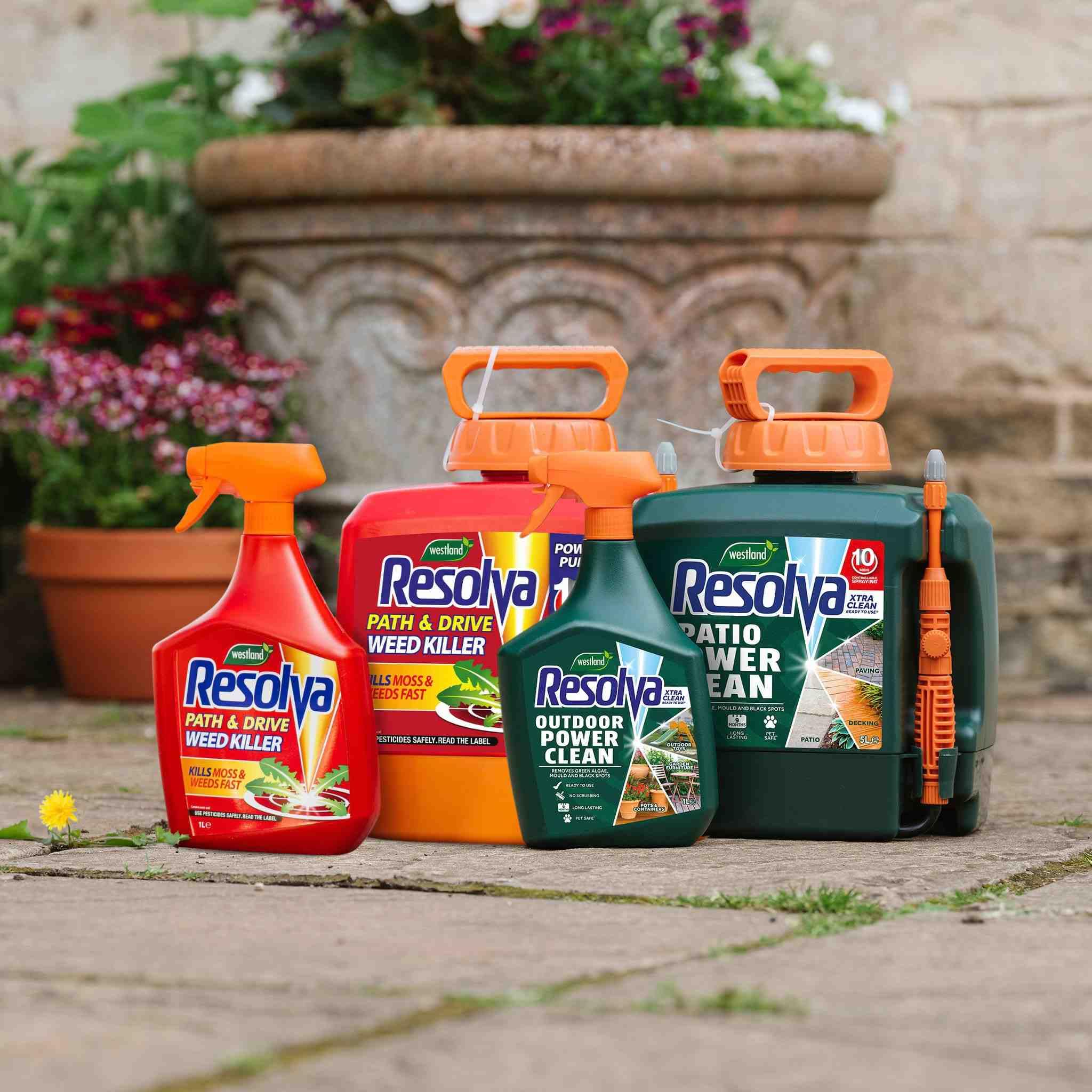 Resolva Xtra Clean and Path & Drive Weedkiller Bundle 1 Litre