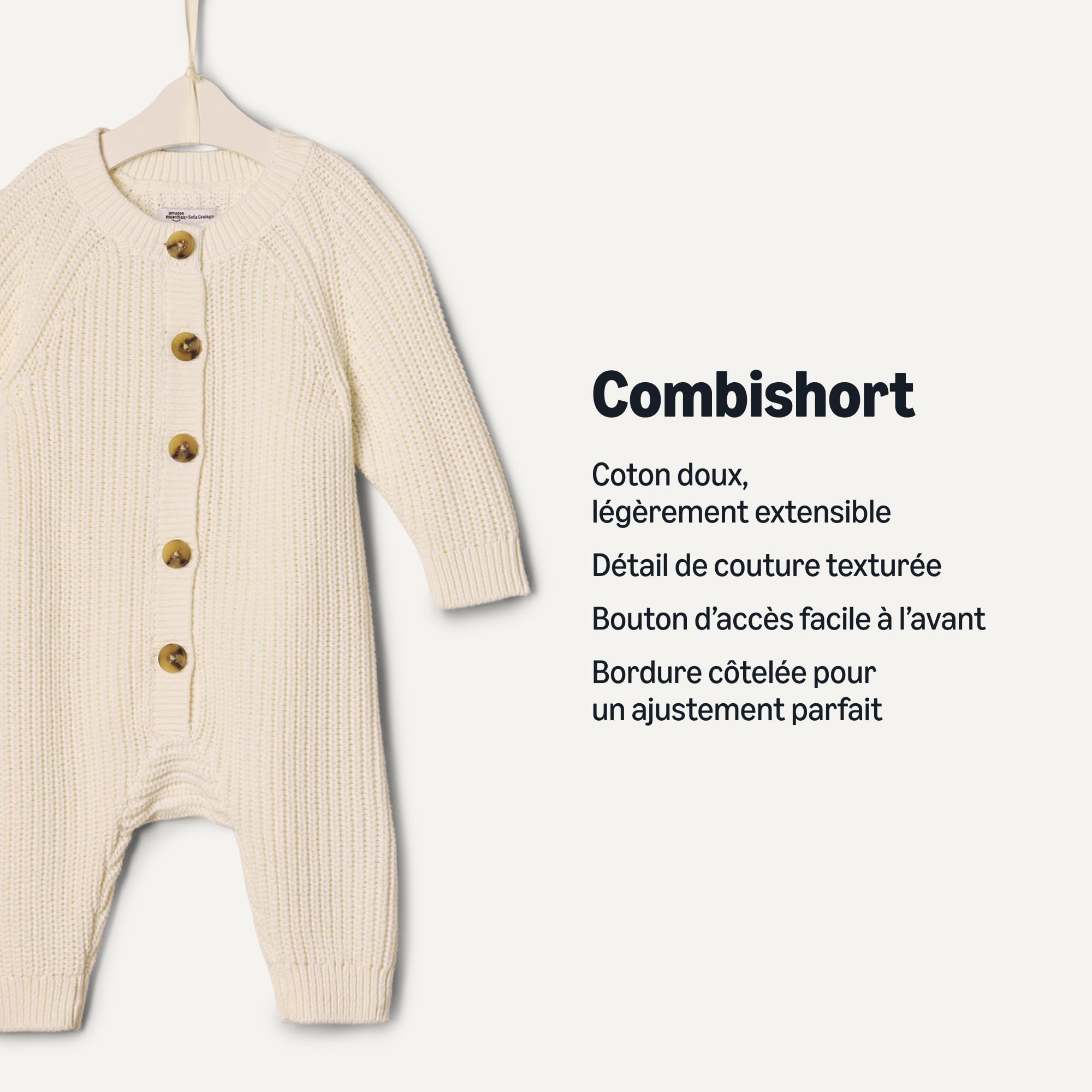 Amazon Essentials x Sofia Grainge Combinaison en tricot Mixte Bébé