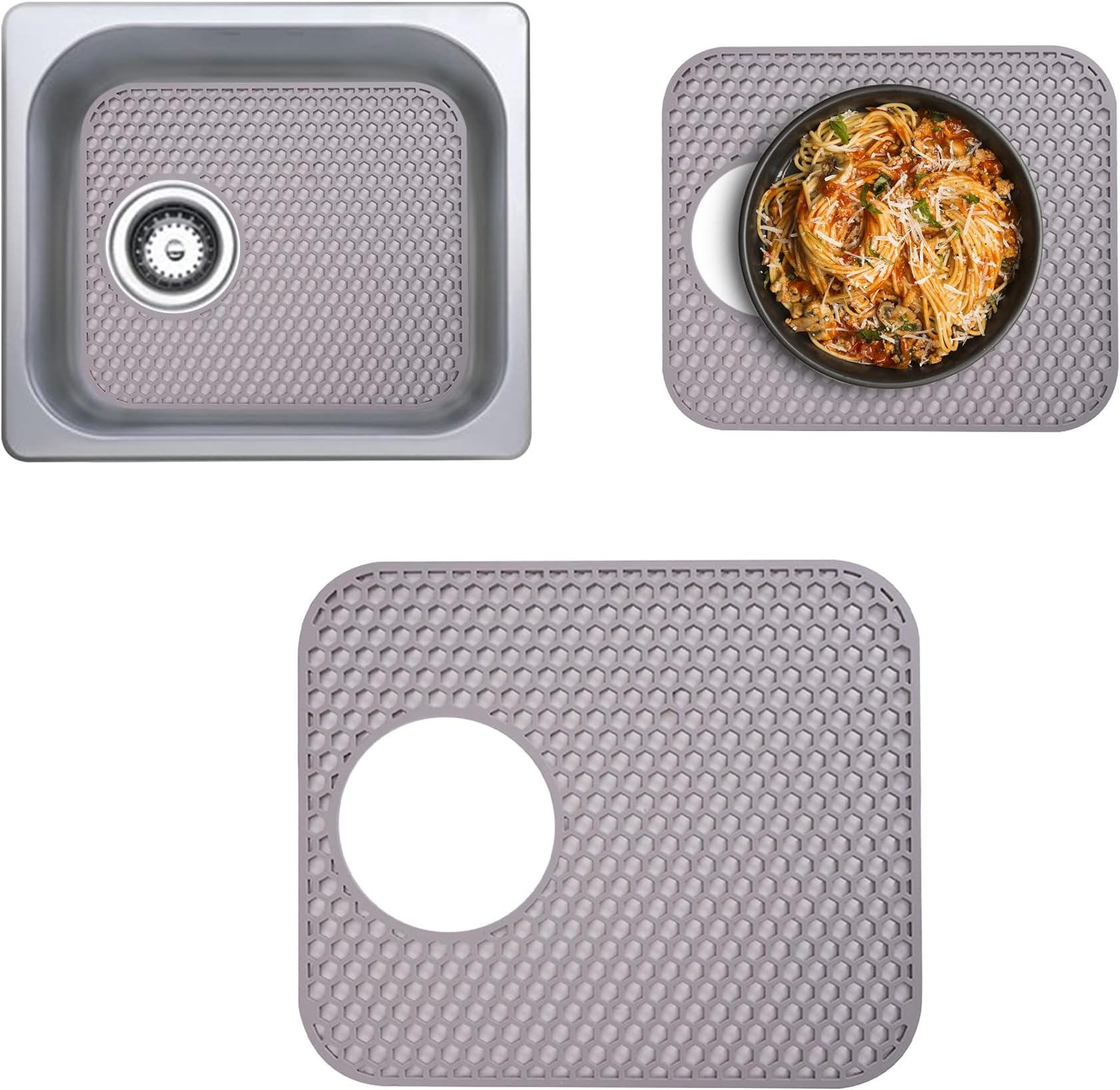 Lakeland Kitchen Sink Protector Mat Smoke Cut to Size Amazon.co