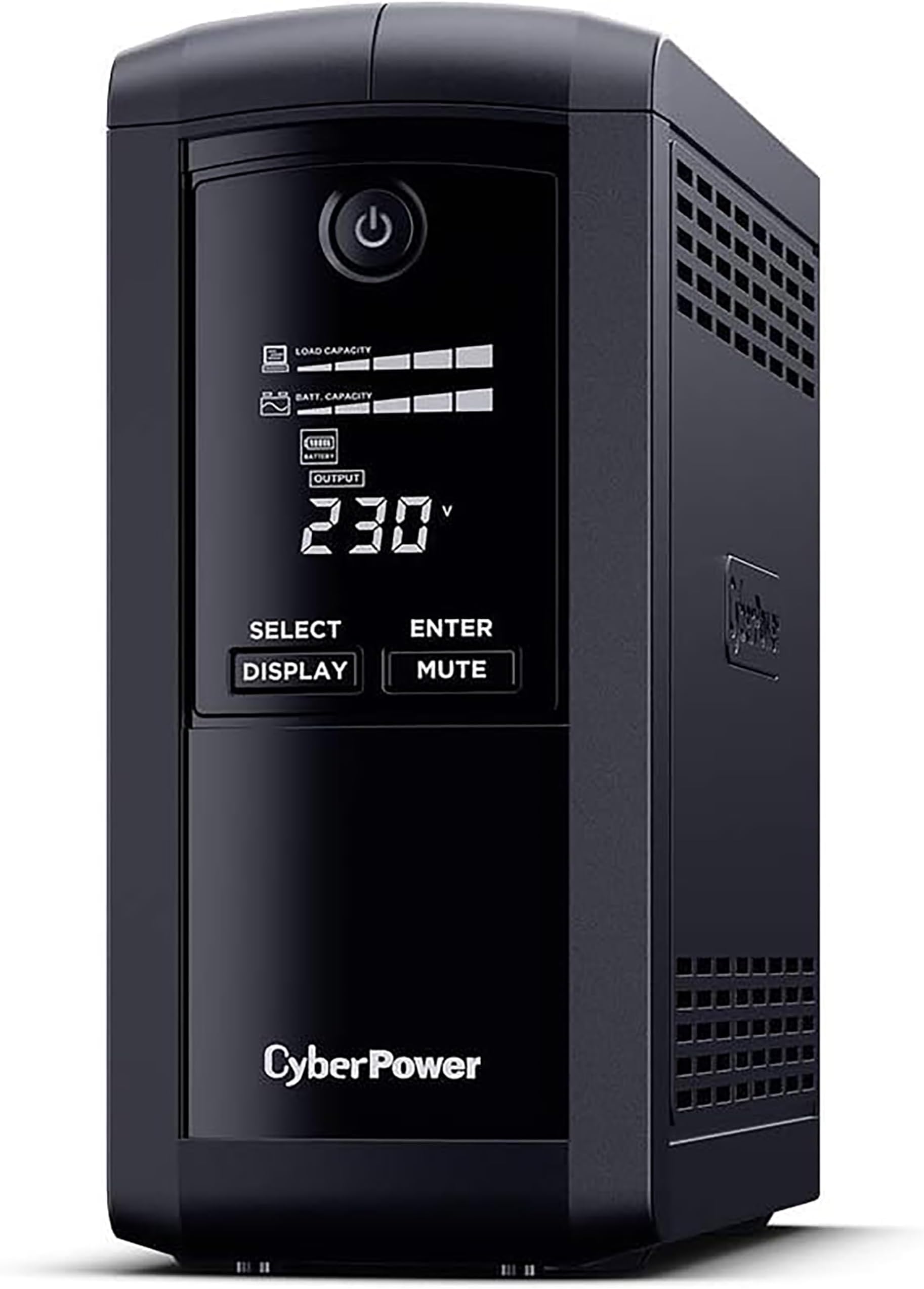 VP1000EILCD Value PRO 1000va/550w Tower LCD UPS, 6xIEC Outlets and AVR, Black