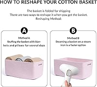Vista 7 de Large Storage Baskets for Shelves, Closet Organizers Bins for Clothes Blanket Towels, Baby Nursery, Toy Baskets Box, Woven Rope Baskets, 17 x 13 x