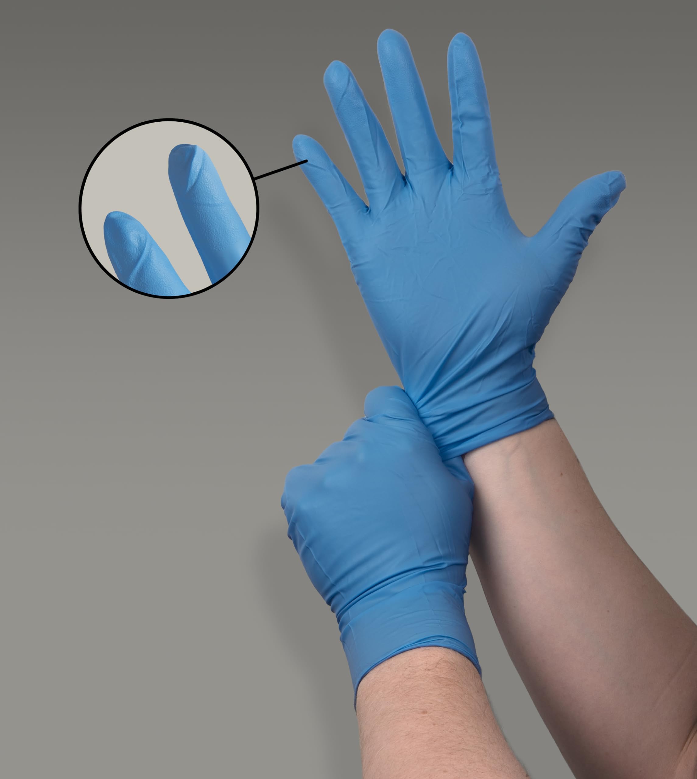 Abena Blue Nitrile Gloves | Medium | Pack Of 50 Pairs | Multipurpose Disposable Gloves | DIY Gloves | Suitable As Surgical Gloves And Medical Gloves