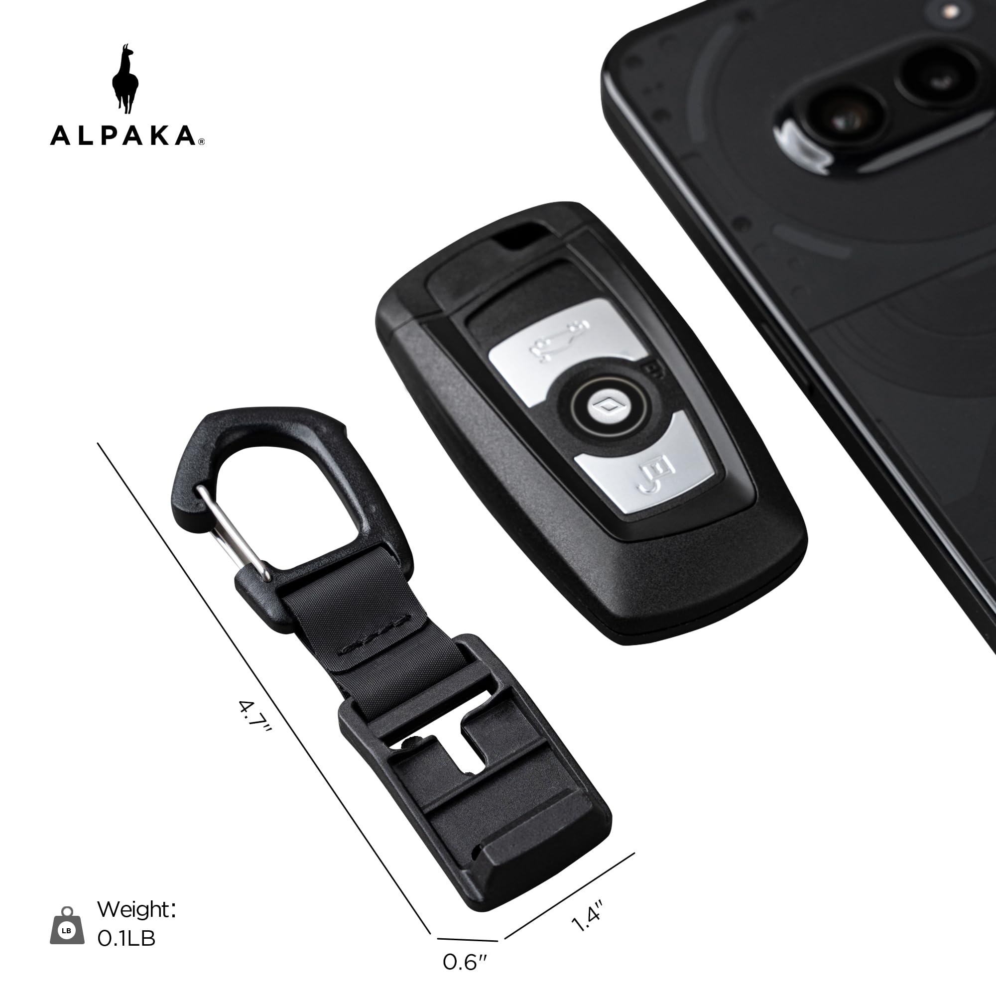 ALPAKA HUB Carabiner – Mosquetón EDC Magnético | Versión Pro también disponible, liberación rápida, compatible con sistema HUB, para bolsa y cinturón, accesorios tácticos