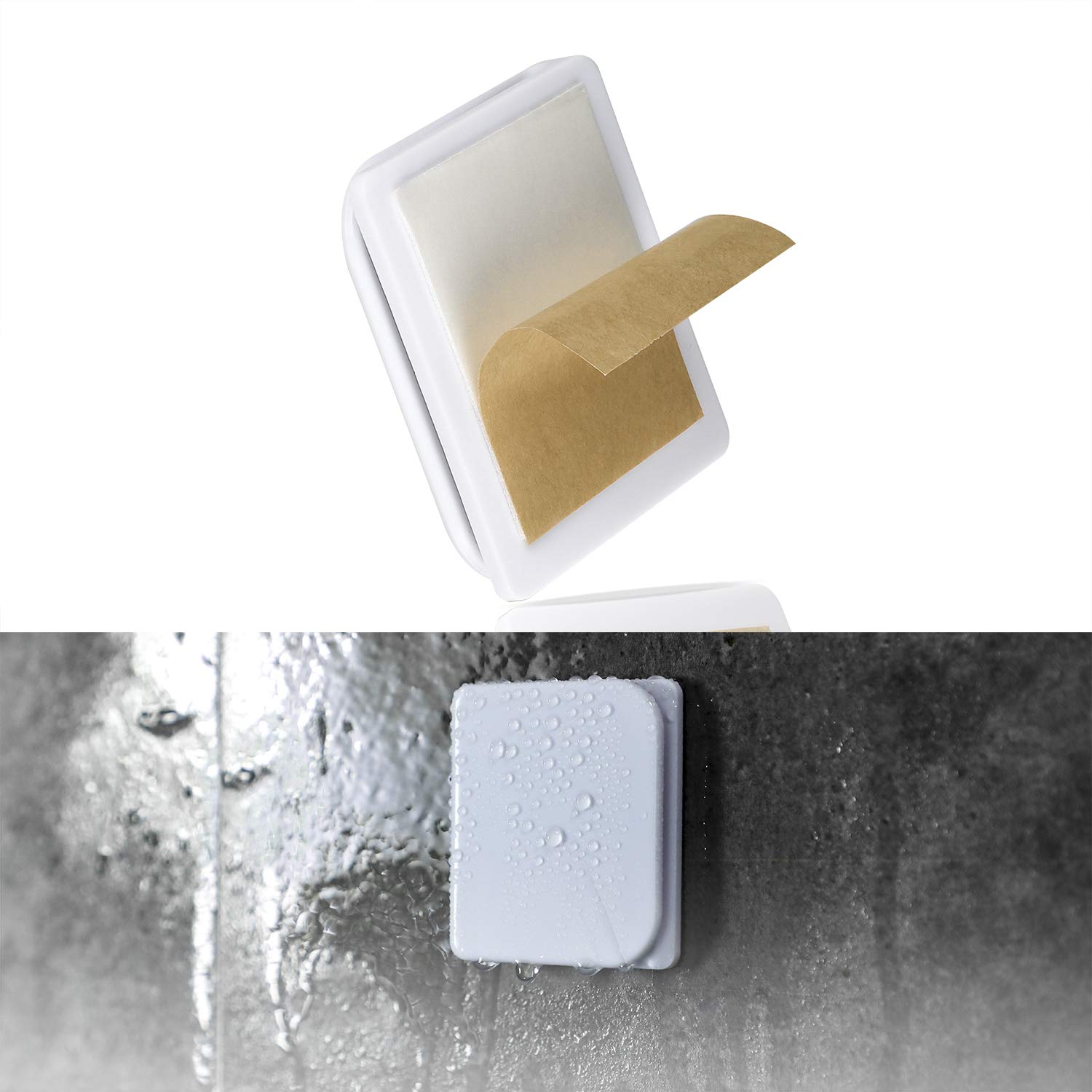 Hifot Clip della tenda della doccia di 4pcs fermi autoadesivi antiscorrimento della tenda di protezione della tenda, clip a forma di U fissate, clip di perdita di protezione dell'acqua del bagno