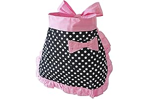 Cute Retro Vintage Ruffle Waist Apron in 50s Style