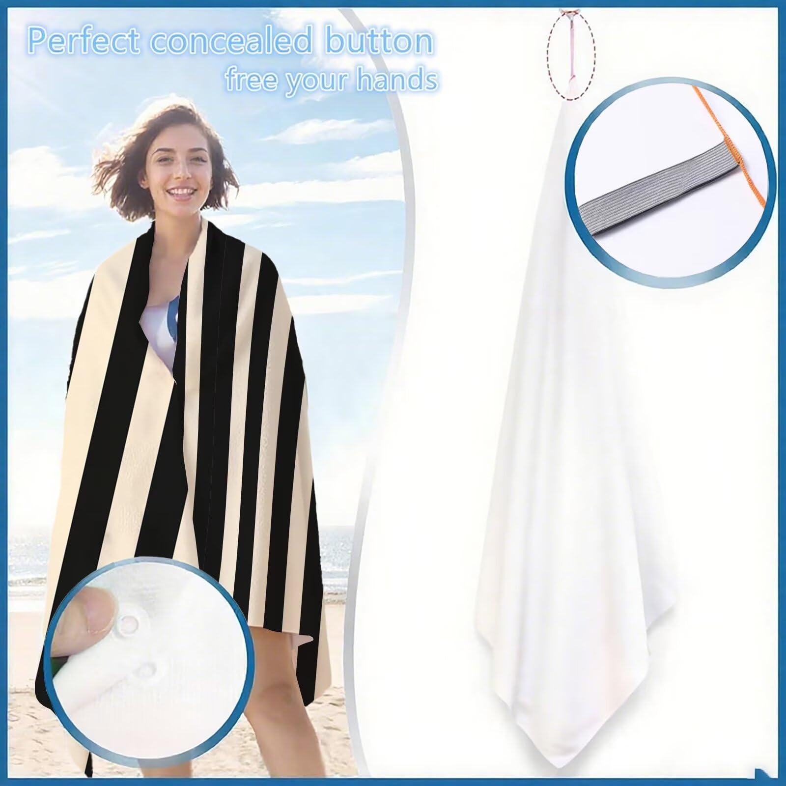 Mikrofaser Strandtuch 100x200cm, Grau Strandtuch Tartan Saunahandtuc 2 Stück Stranddecke Sandfrei, Schnell Trocknendes, Saugfahiges Strandmatte, Sporthandtuch für Reise Urlaub Schwimmen Camping OC-923