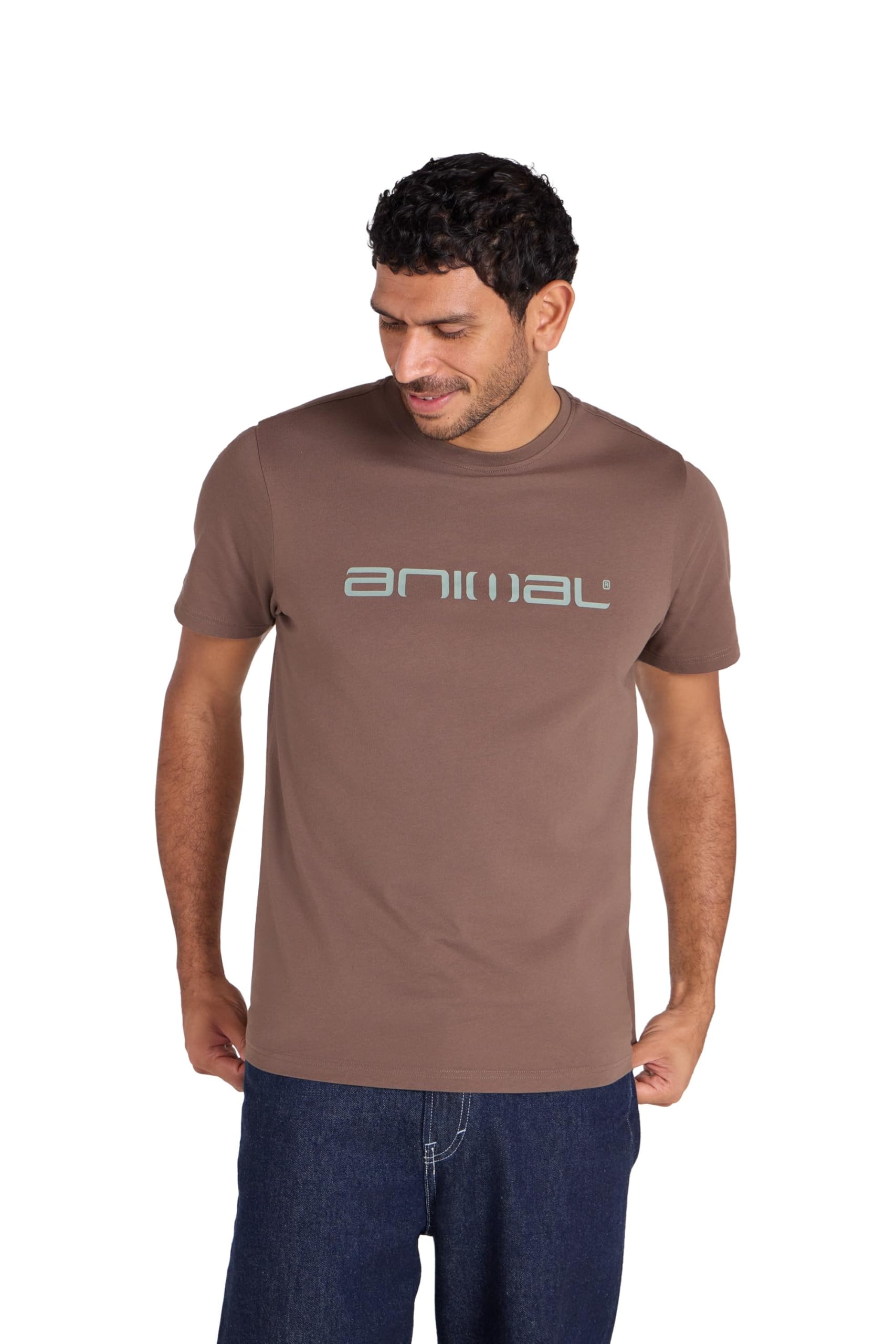 Animal Men's Brown Classico 100% Cotton T-Shirt Xl