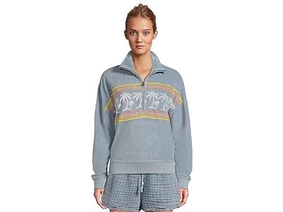 Faherty Cabana Towel Terry Quarter Zip Women