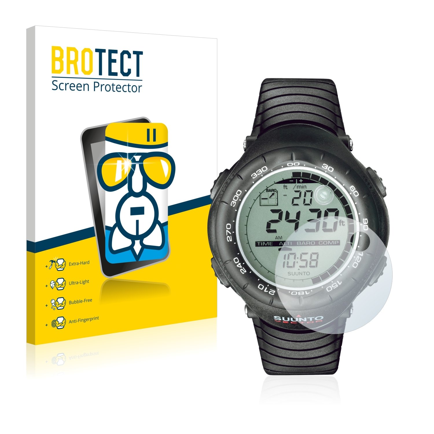 brotect Pellicola Protettiva Vetro per Suunto 9 Baro Protezione