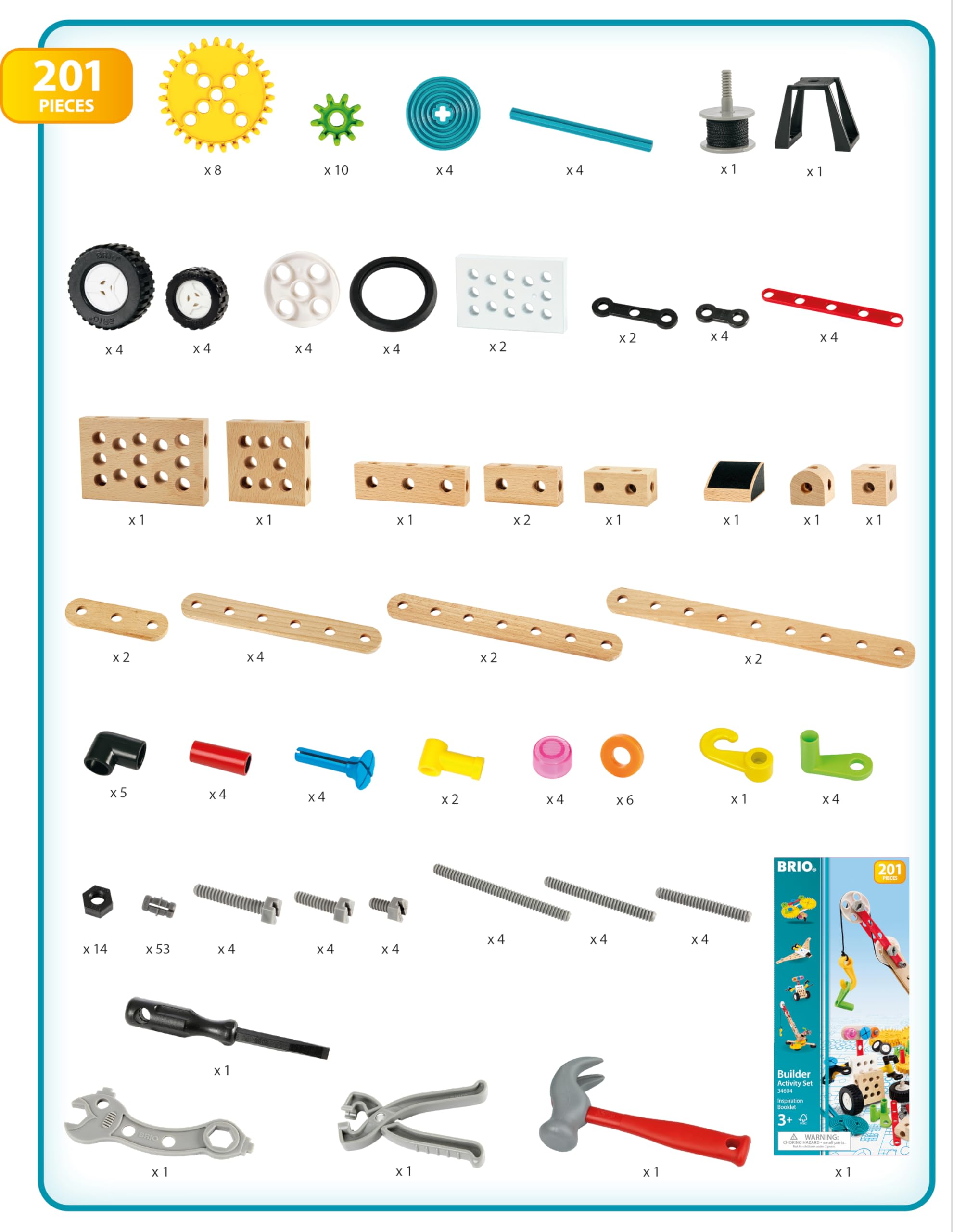 BRIO Builder - Ensemble de Chambre d'enfant 34604 Builder | Jouets de Construction et Jeux de rôle développementaux pour Enfants de 3 Ans et Plus