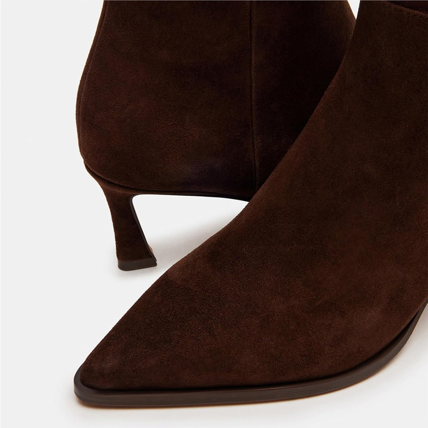 MICIFA Burgundy Kitten Heel Knee High Boots for Women Side Zipper Tall Leather Boots Pointed Toe Fall Dress Boots - Image 5