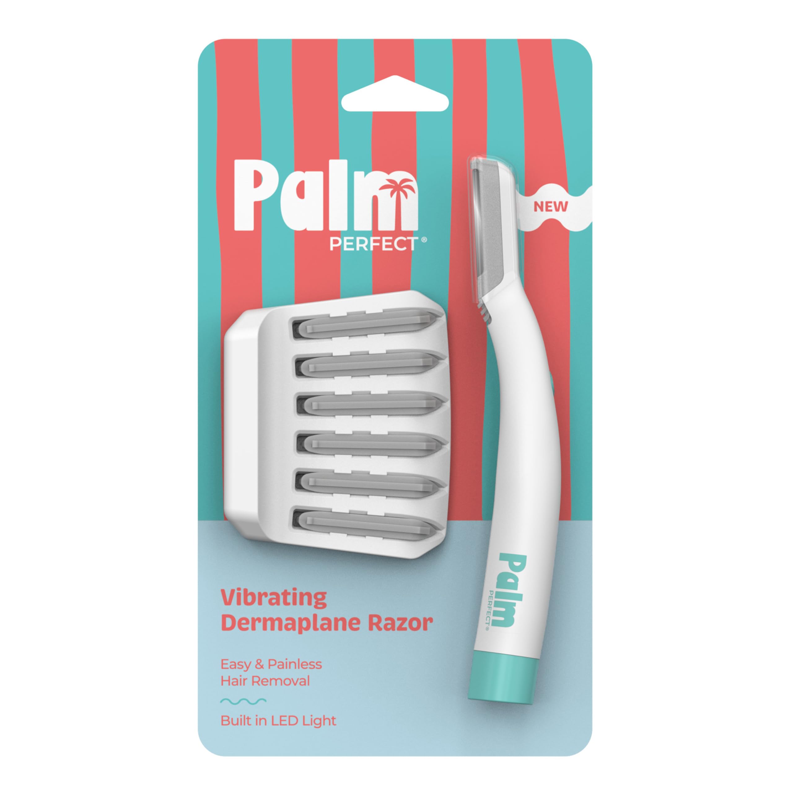 PalmPerfect Vibrating Dermaplane Razor – Professional DIY Face Glow Tool