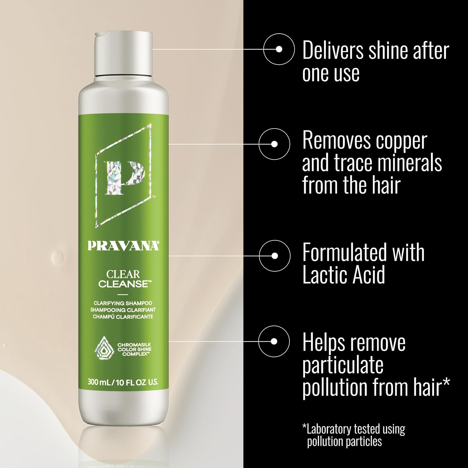 Pravana Clear Cleanse Mineral Diminishing Shampoo | For Clarifying Color Treated Hair | Instantly Removes Hard Water Deposits | Hydrates, Energizes, Volumizes | Eliminates Discoloration | Vegan - Image 2