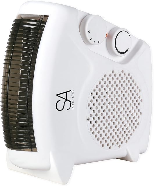 SA Products Fan Heater with 2 Heat Settings & Cool Function  Portable Heater Fan Heaters for Home with Variable Thermostat | Space Heater | Portable Electric Heater | Low Energy Heaters for home