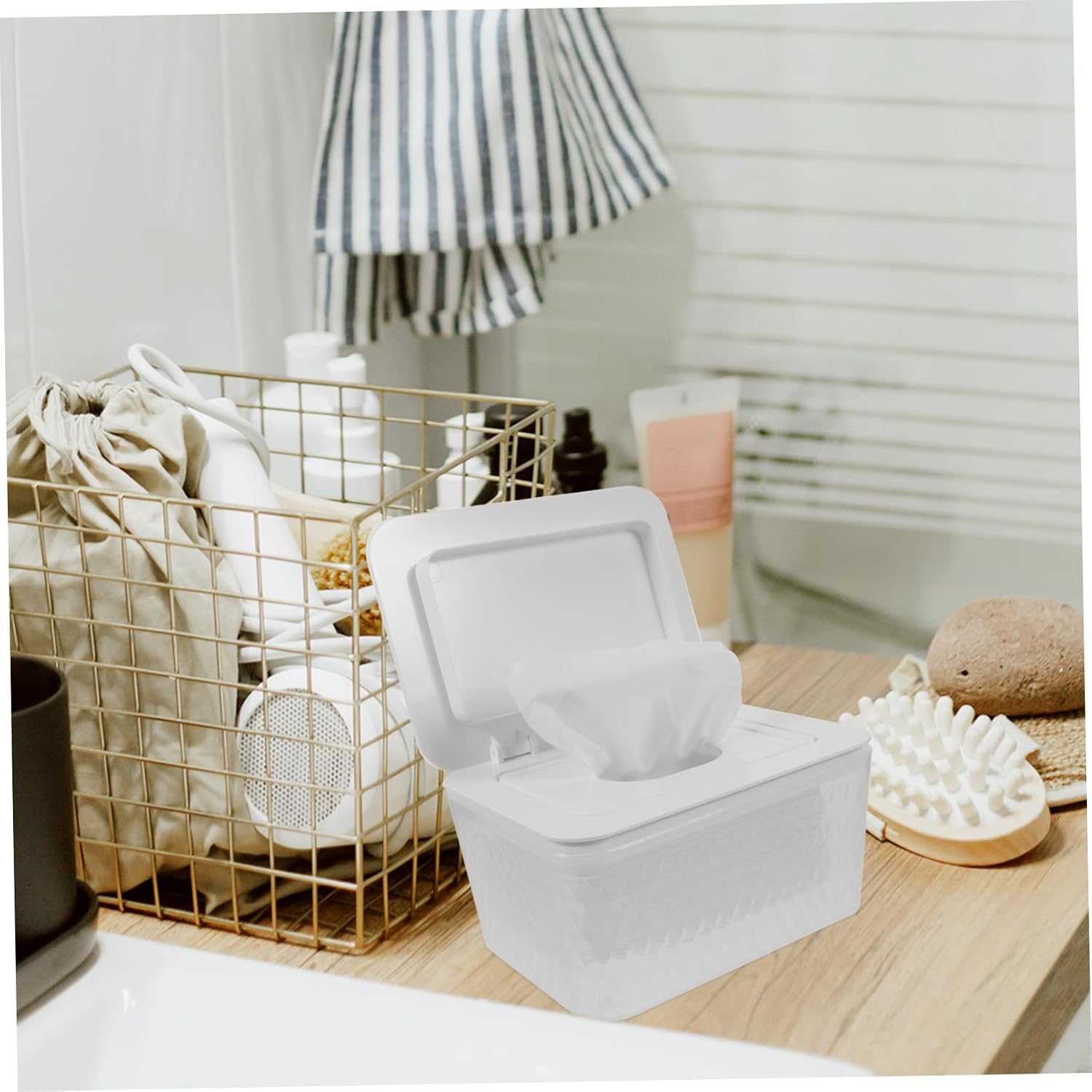Wipes Dispenser Case Refillable Wipe Container for Travel Holder for Toilet Napkin Box for Bathroom Use Easy to Clean Dustproof Design