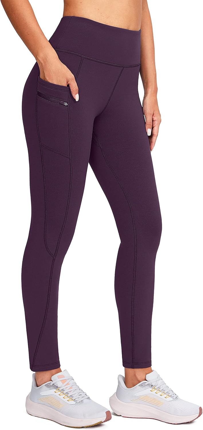 G Gradual Women's Fleece Lined Winter Leggings with Pockets Water Resistant High Waisted Thermal Warm Pants Running Hiking