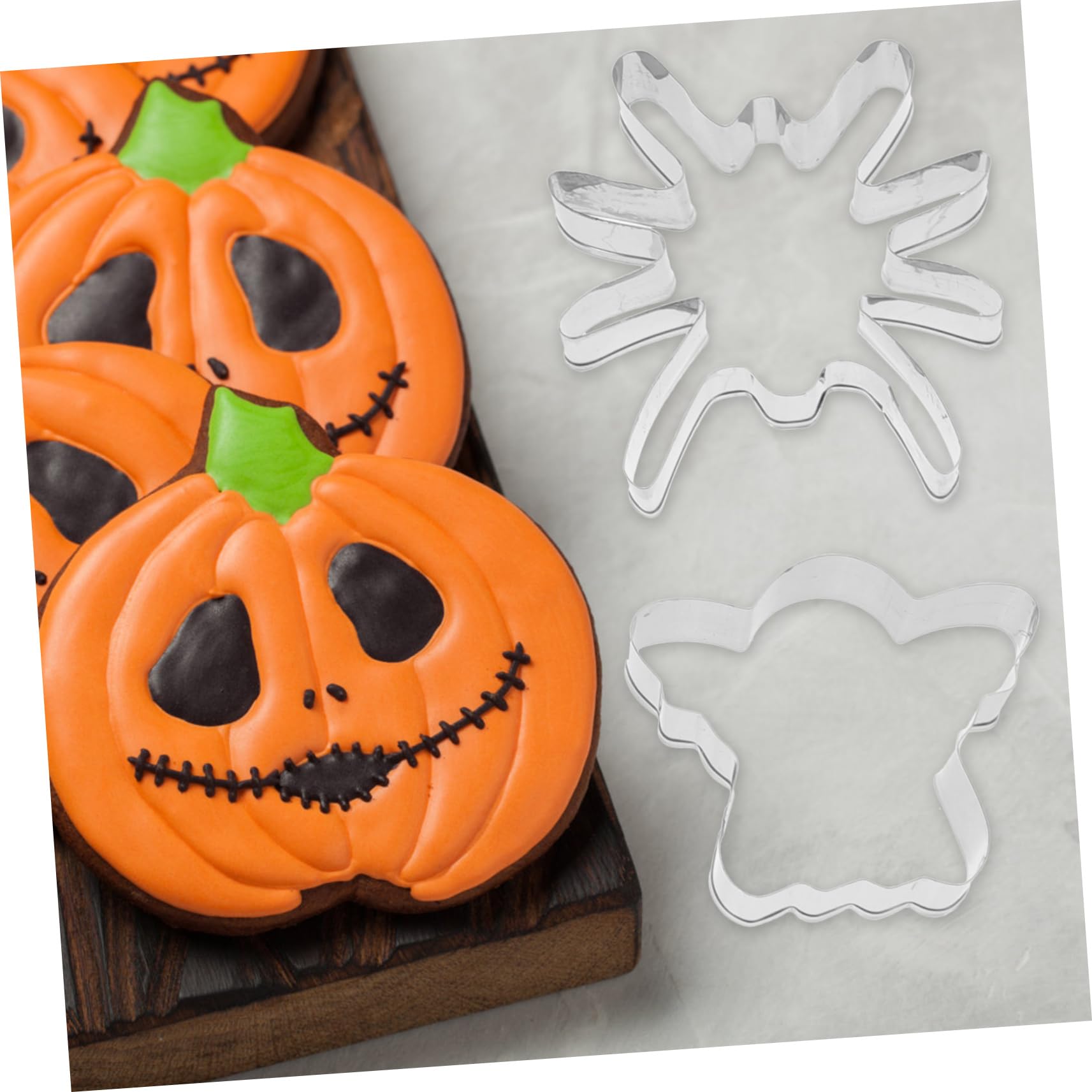 TOPBATHY 48 Stk Backform Halloween-ausstecher Wiederverwendbarer Keks Schöner Keks Praktischer Ausstecher Keksform Im Halloween-stil Zuverlässiger Ausstecher Ausstechformen Edelstahl 430
