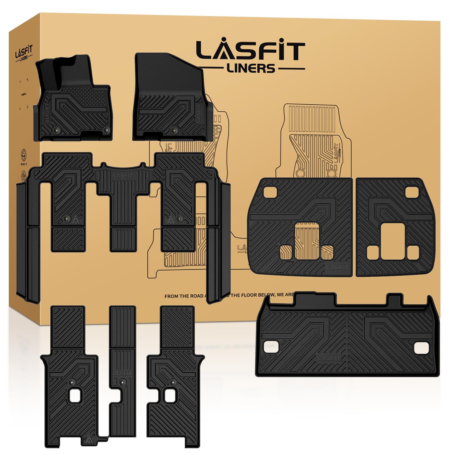 LASFIT Floor Mats & Backrest Mats & Cargo Mat