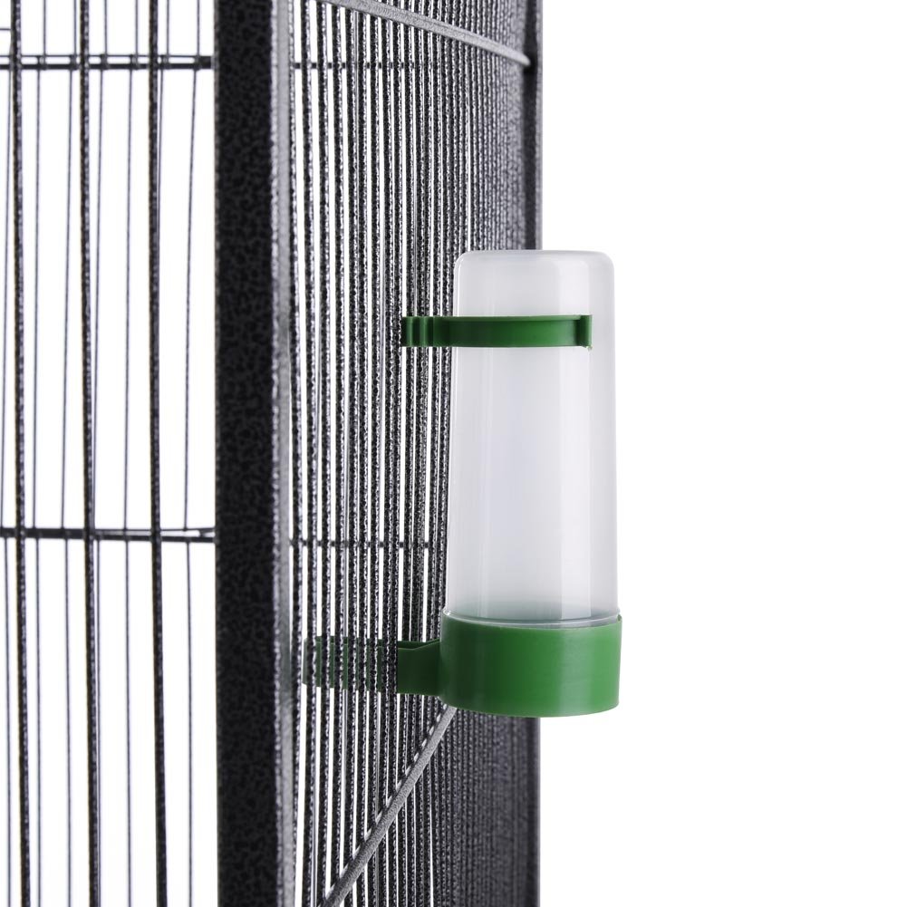 BAKAJI Voliera XXL per Uccelli Pappagalli Canarini Parrocchetti Altezza 150 cm Gabbia Grande in Metallo Bird House Cassetto Estraibile per la Sabbia, Adatta per Interno ed Esterno