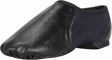 Linodes PU Leather Jazz Shoe Slip On Dance Shoes with Circle Elastic for Girls and Boys Toddler/Little Kid/Big Kid