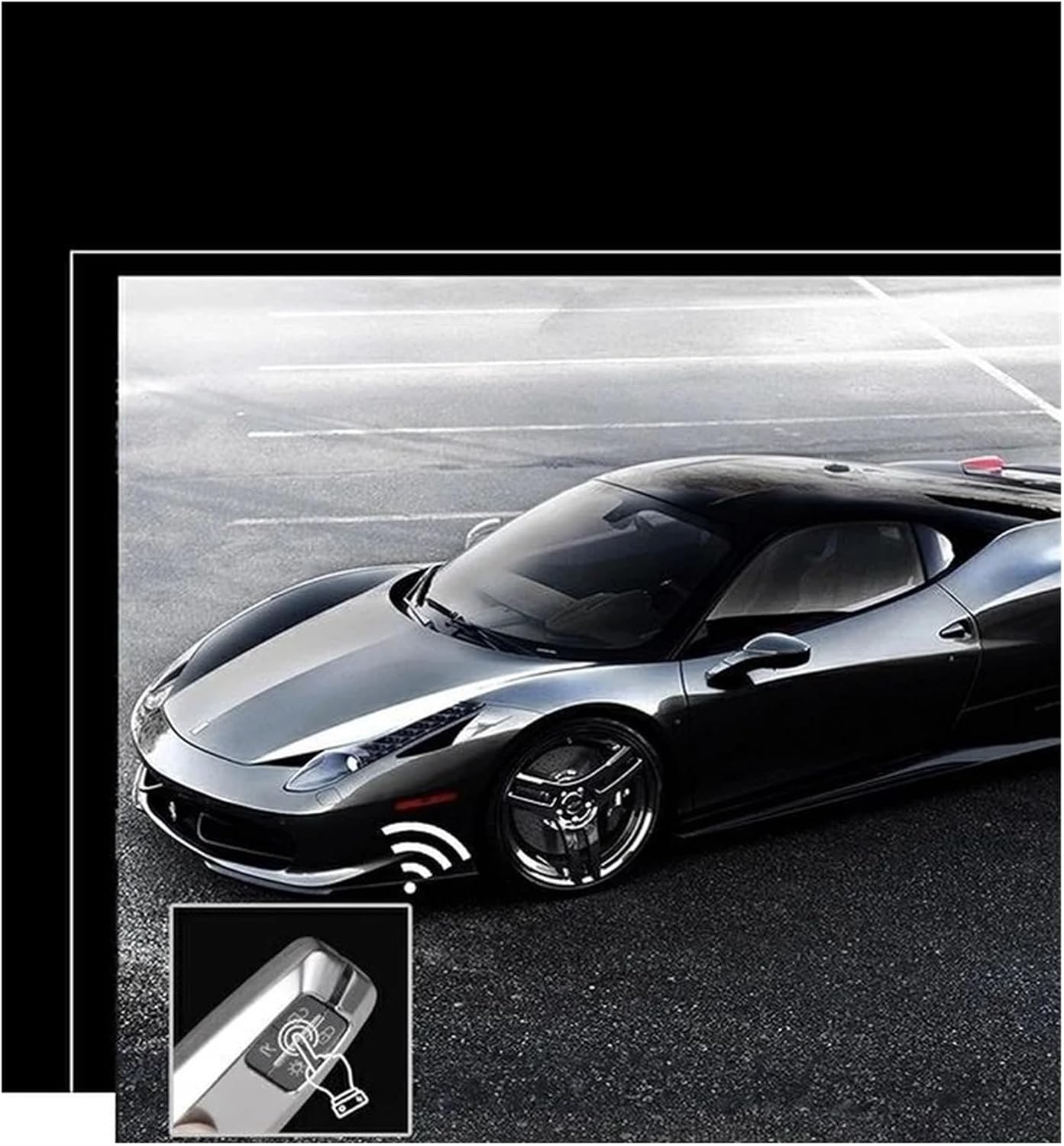 Aluminium Alloy Car Key Case Cover Key Chain Key Bag Shell Protector Compatible with Ferrari SF90 812 F8 GTC4 Car Accessories(Style 2)