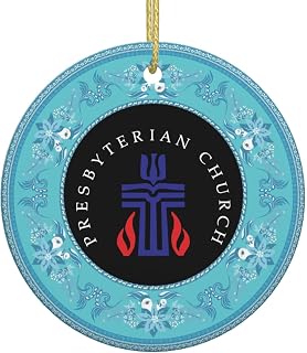 Christmas Ornament, Presbyterian Church Cross Seal Christmas Ornaments, Ceramic Pendant, Xmas Tree Hanging Decoration, Holiday Decorations, Family Ornaments 2025, Gifts