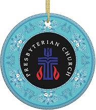 Christmas Ornament, Presbyterian Church Cross Seal Christmas Ornaments, Ceramic Pendant, Xmas Tree Hanging Decoration, Holiday Decorations, Family Ornaments 2025, Gifts