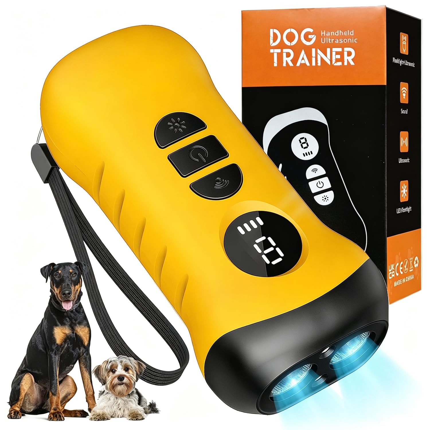 Anti Barking Device for Dogs,2 Modes ultrasonic dog barking device,40FT dog barking deterrent devices Indoor Outdoor Rechargeable For Small Medium Large Dogs Garden home application