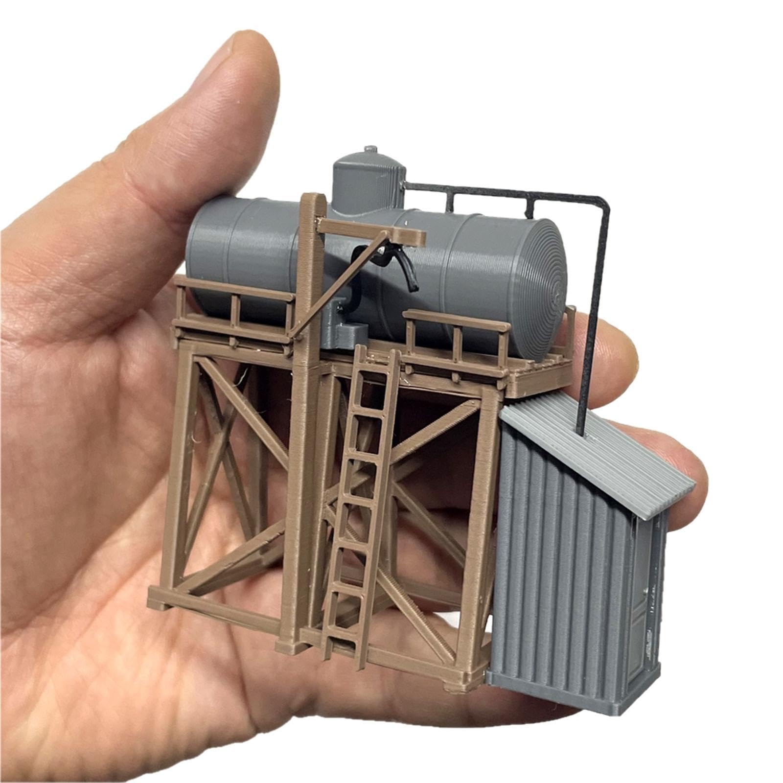 1:87 Modellino in Miniatura Serbatoio dell'Acqua Assemblaggio Layout Scenario Esposizione Ornamento Fai da Te