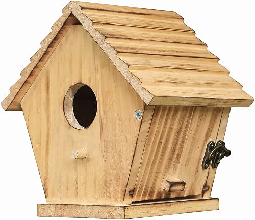 STARSWR Bird House,Outdoor Bluebird House for Outside Clearance,Wooden Birdhouse Finch