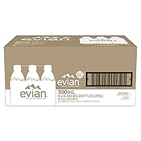 Vista 11 de Evian Agua de Manantial Natural, botellas de 330 ml (11.15 fl oz), paquete de 24