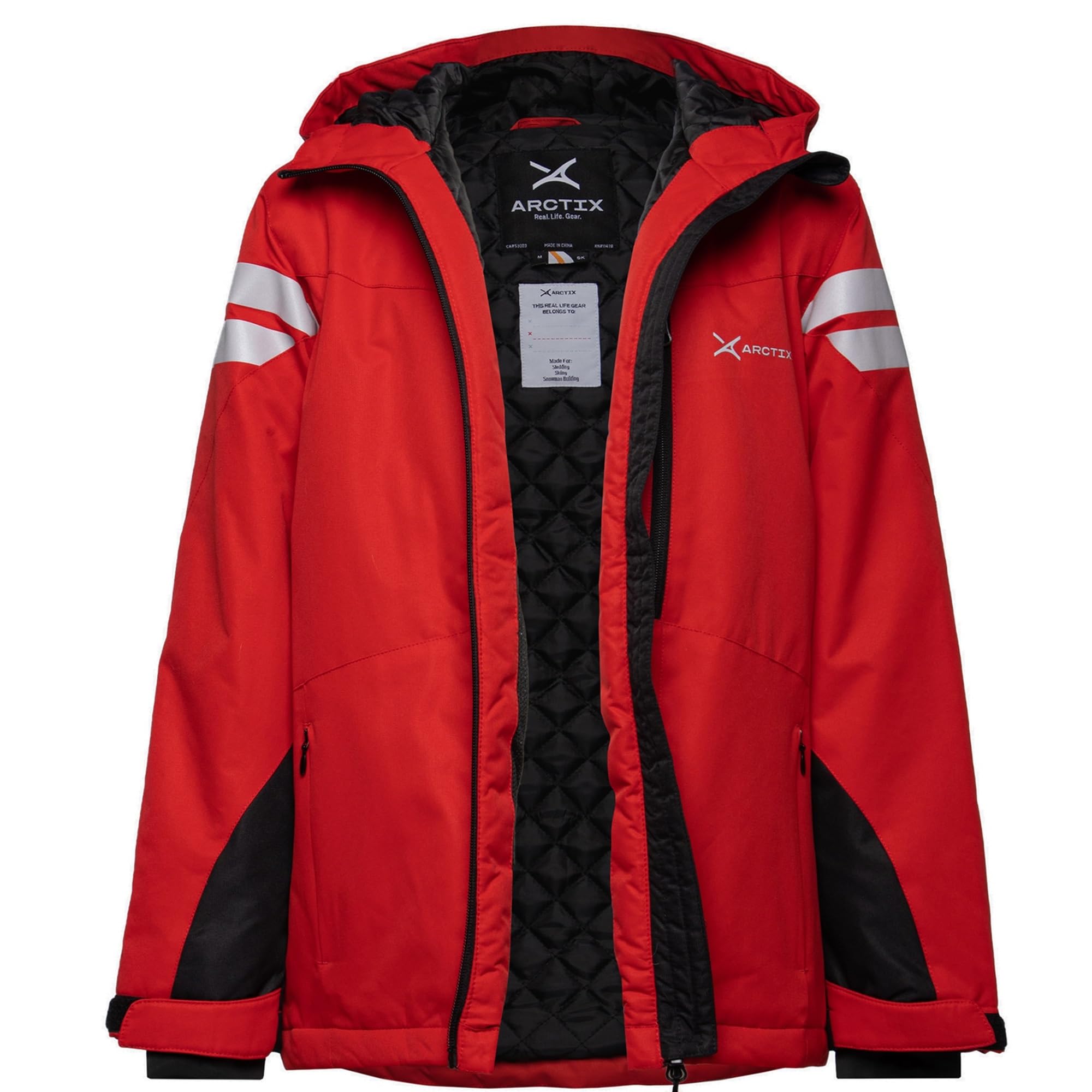 Arctix Kids' Insulated Quilted Lining With Reflective Print Cold Weather Peak Performance Jacket