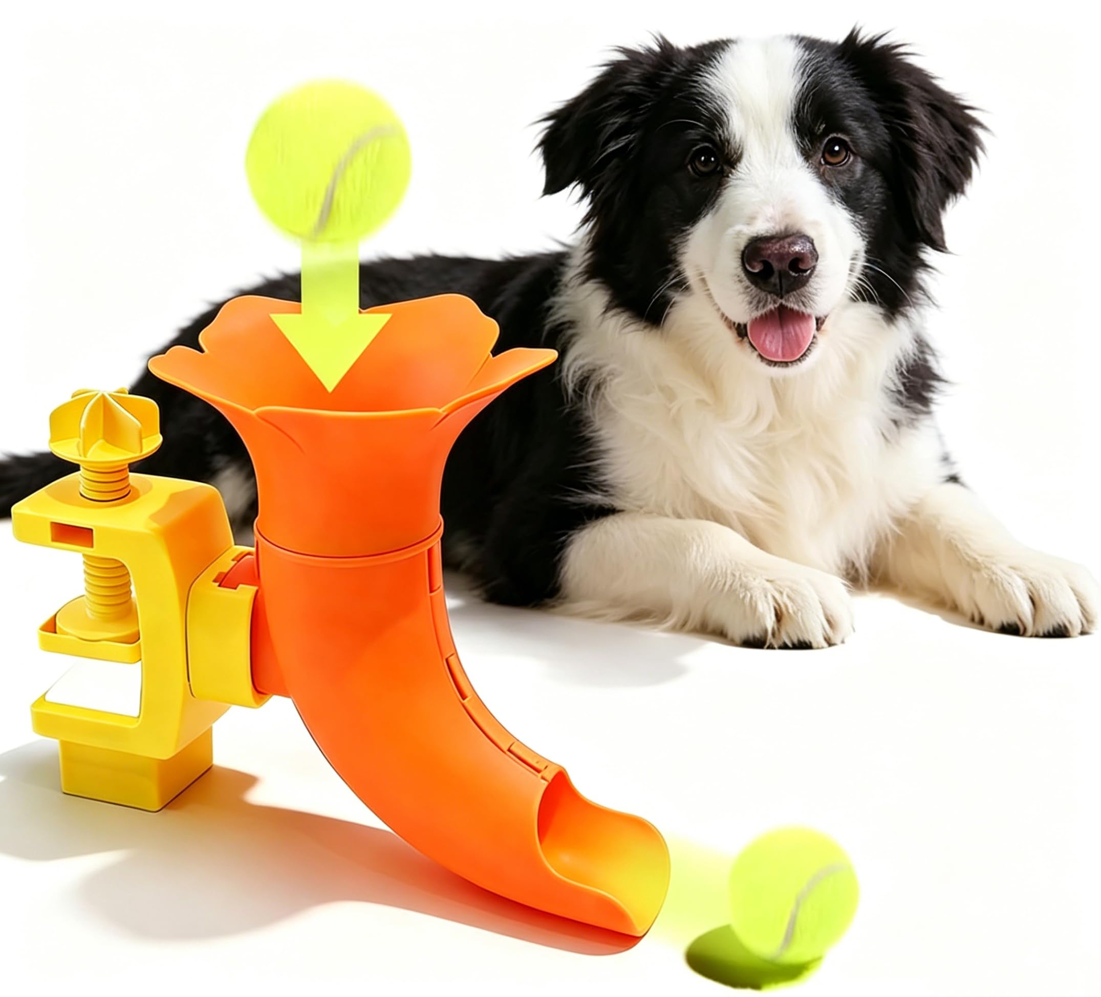 Marchul Dog Ball Launcher Toy, Adjustable Height Dog Ball Thrower for Indoor/Outdoor Play, Interactive Ball Launcher for Medium, Large Dogs, Energy Release & Training Tool for Door/Post/Table Use