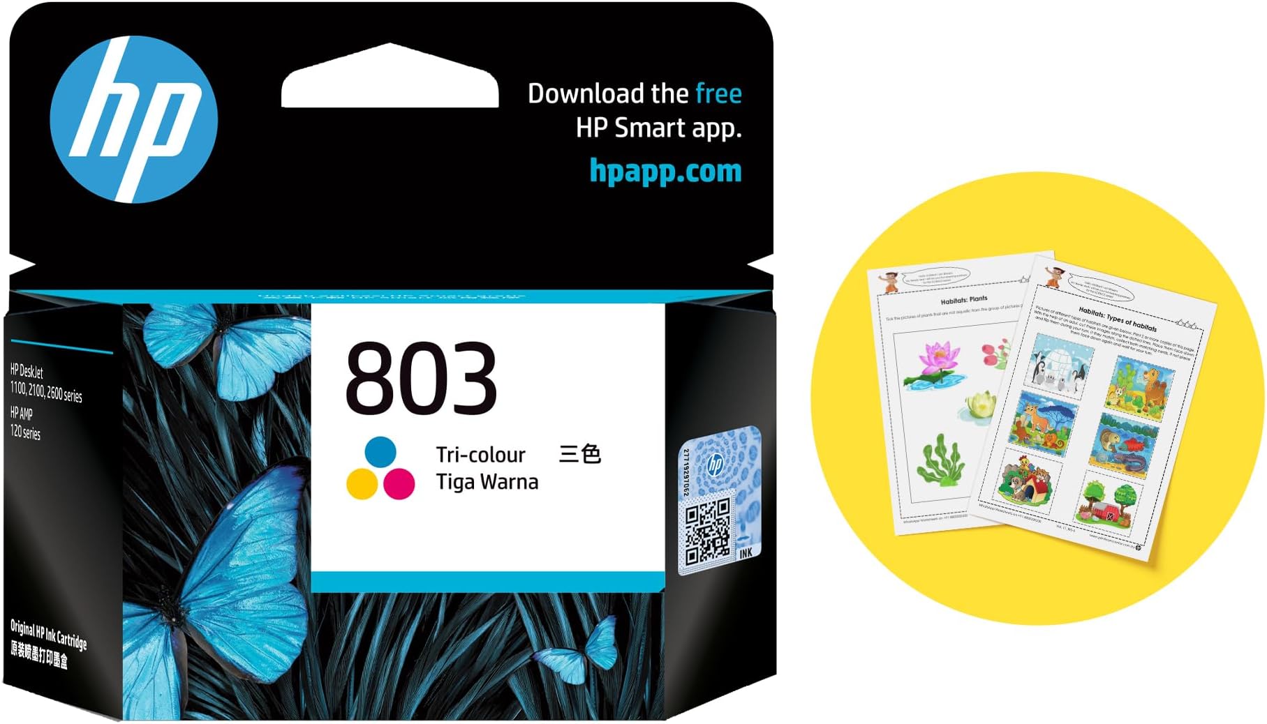HP 803 TriColor Original Ink Cartridge Amazon.in Computers