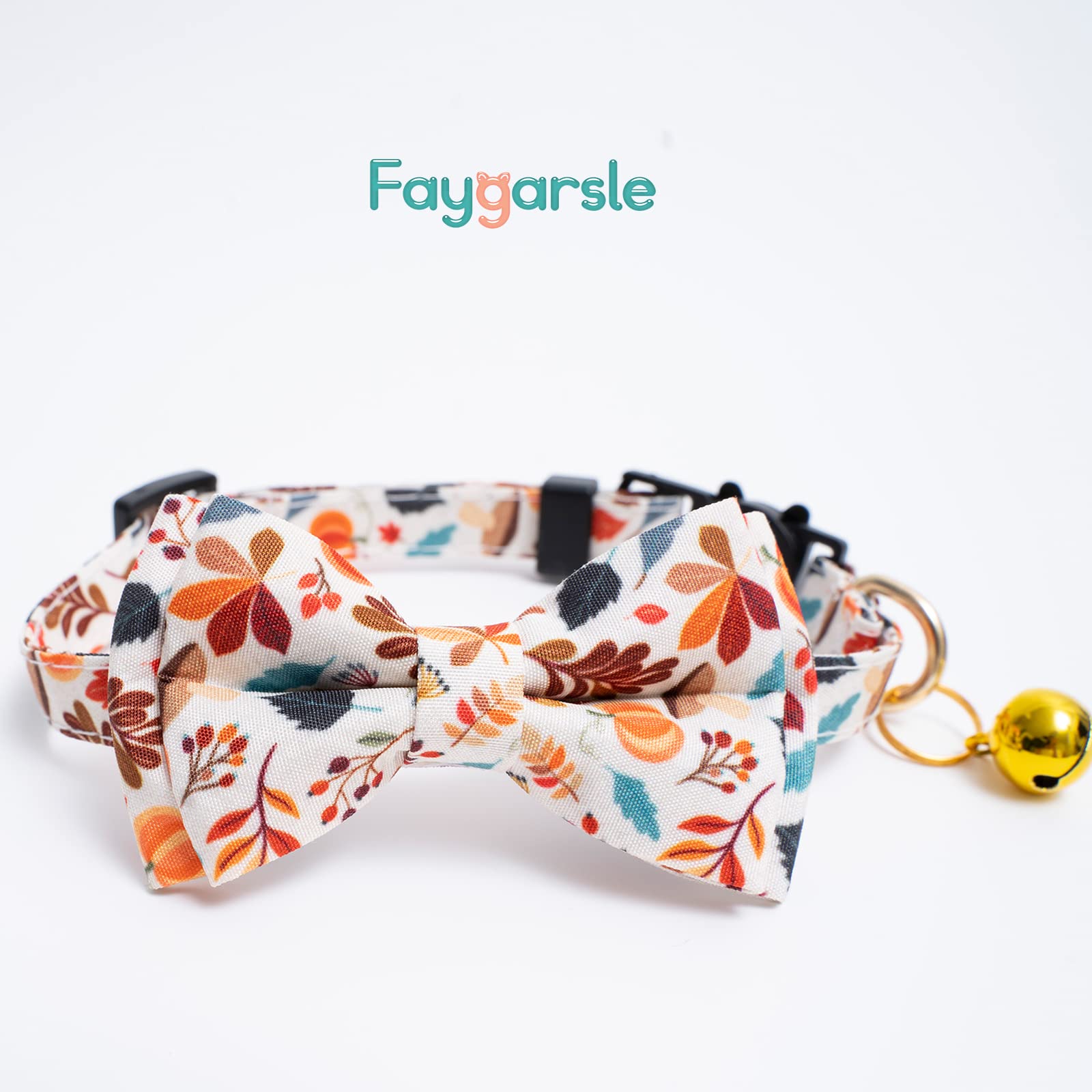 Lot de 2 colliers pour chat avec nœud papillon Orange Vert