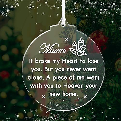 Adornos de Navidad personalizados, esferas de Navidad de memoria 2023, decoraciones de árbol de Navidad en el cielo, recuerdo personalizado, adornos