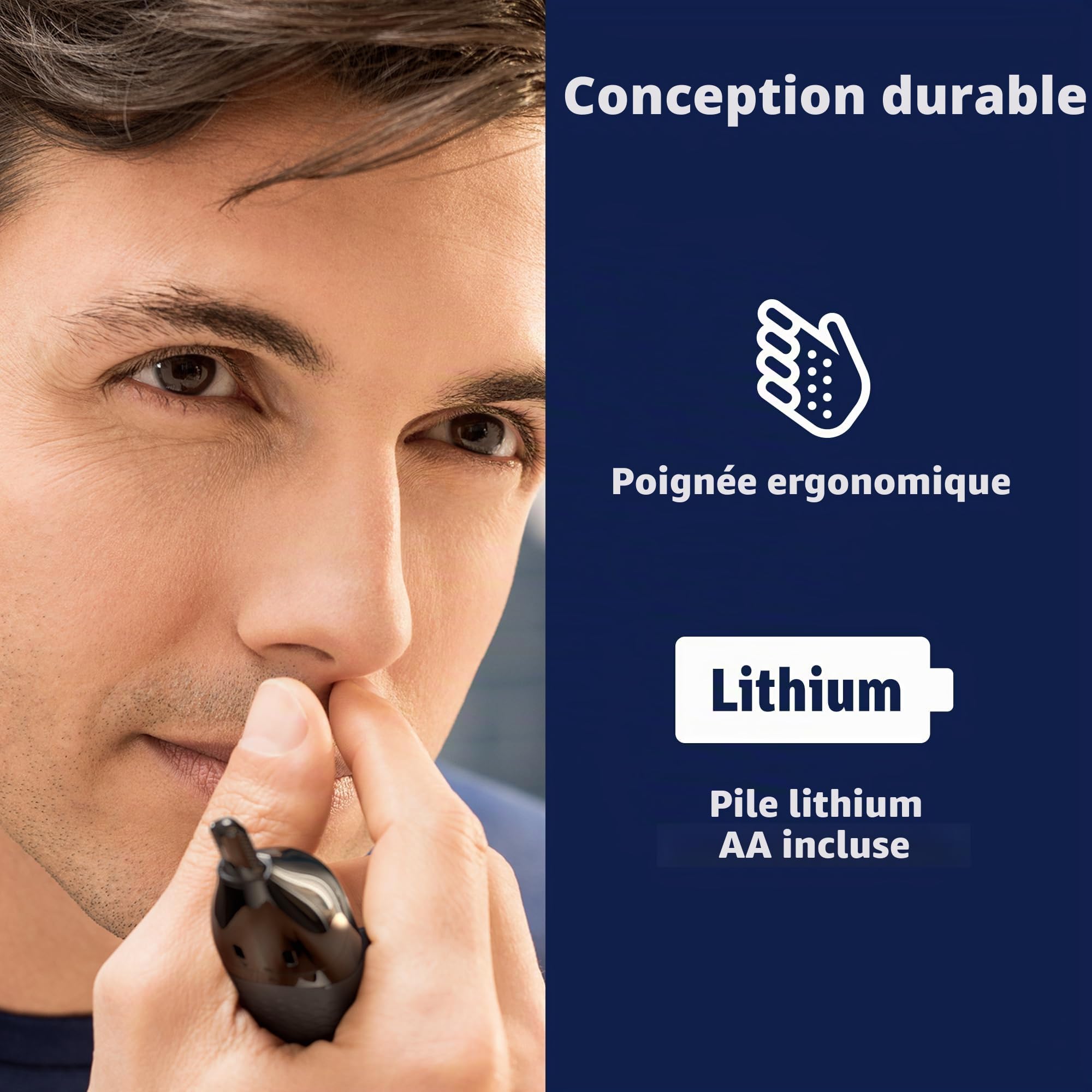 Philips Norelco Tondeuse nez 5000 pour nez, oreilles, sourcils, NT5600/62