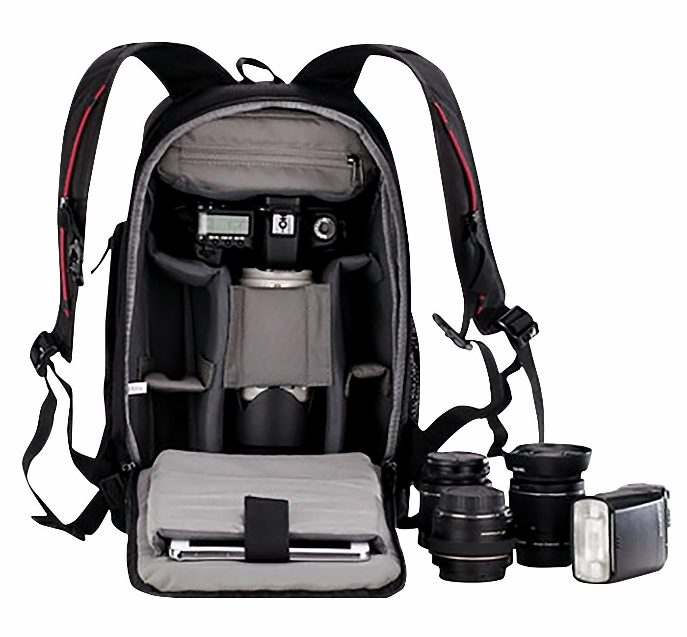 ortex – Professional Camera Case with Rain Cover Rucksack Backpack DSLR Camera with Tripod Mount, Black