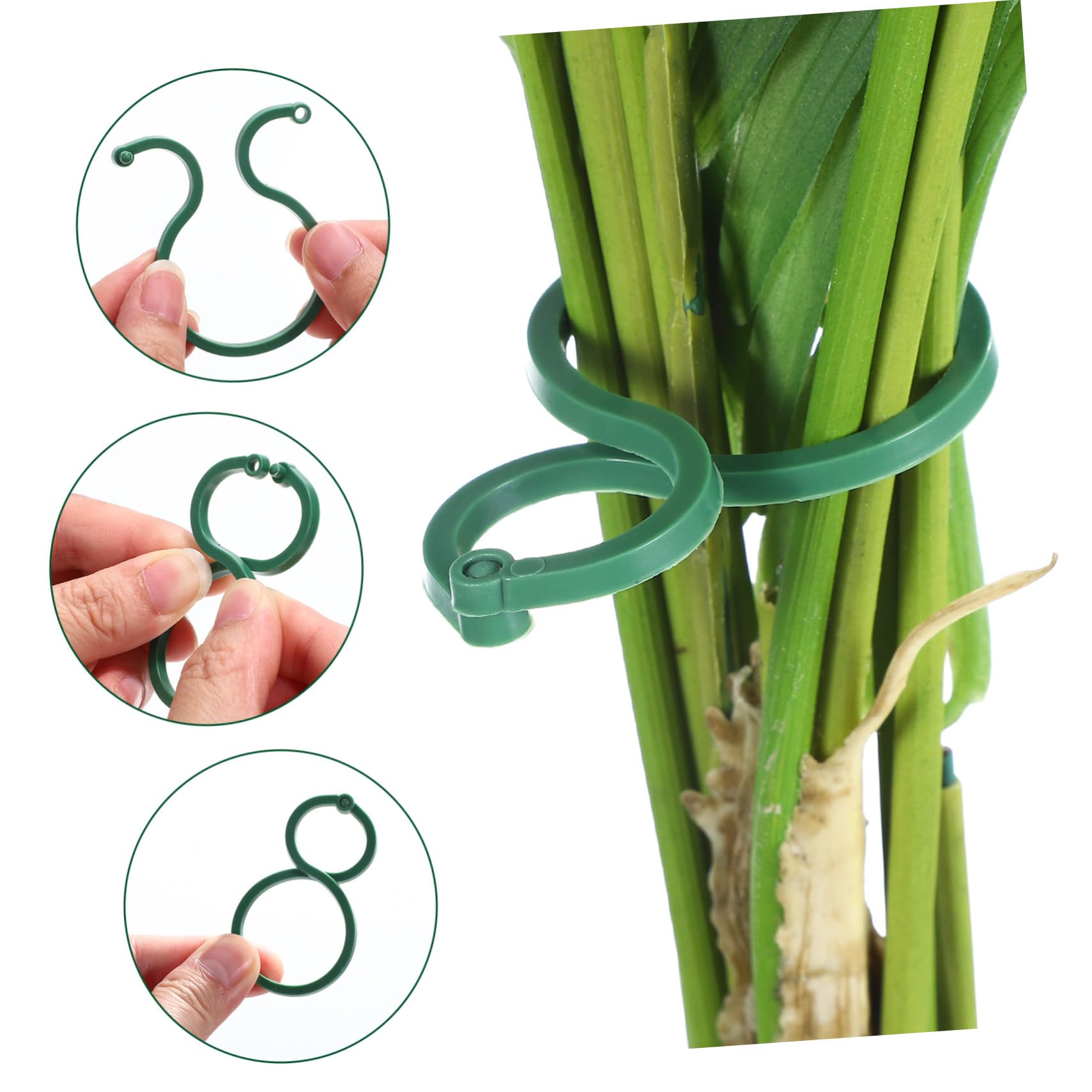 POPETPOP 5 Set Fibbia da Giardinaggio Clip di Supporto del Pomodoro Morsetto della Vite del Fiore Clip per Piante Clips per Piante Pinza per Pomodoro Pianta Supporta Clip 100 Pezzi * 5