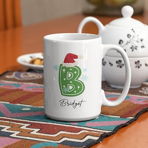 Miniatura 3 de Tazas de café con iniciales de Navidad 2023, tazas de café con monograma, tazas de Navidad personalizadas con nombres, taza de café para niños,