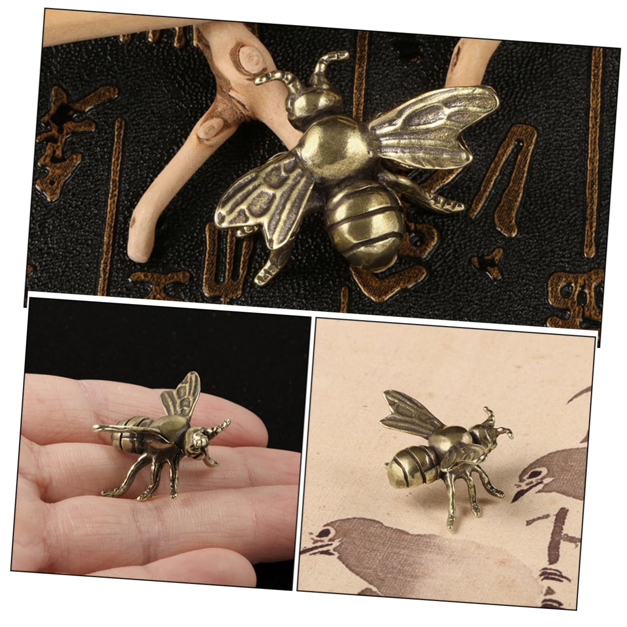 Amazon.co.jp: COOPHYA 真鍮製蜂置物 卓上蜂装飾品 ヴィンテージ真鍮 