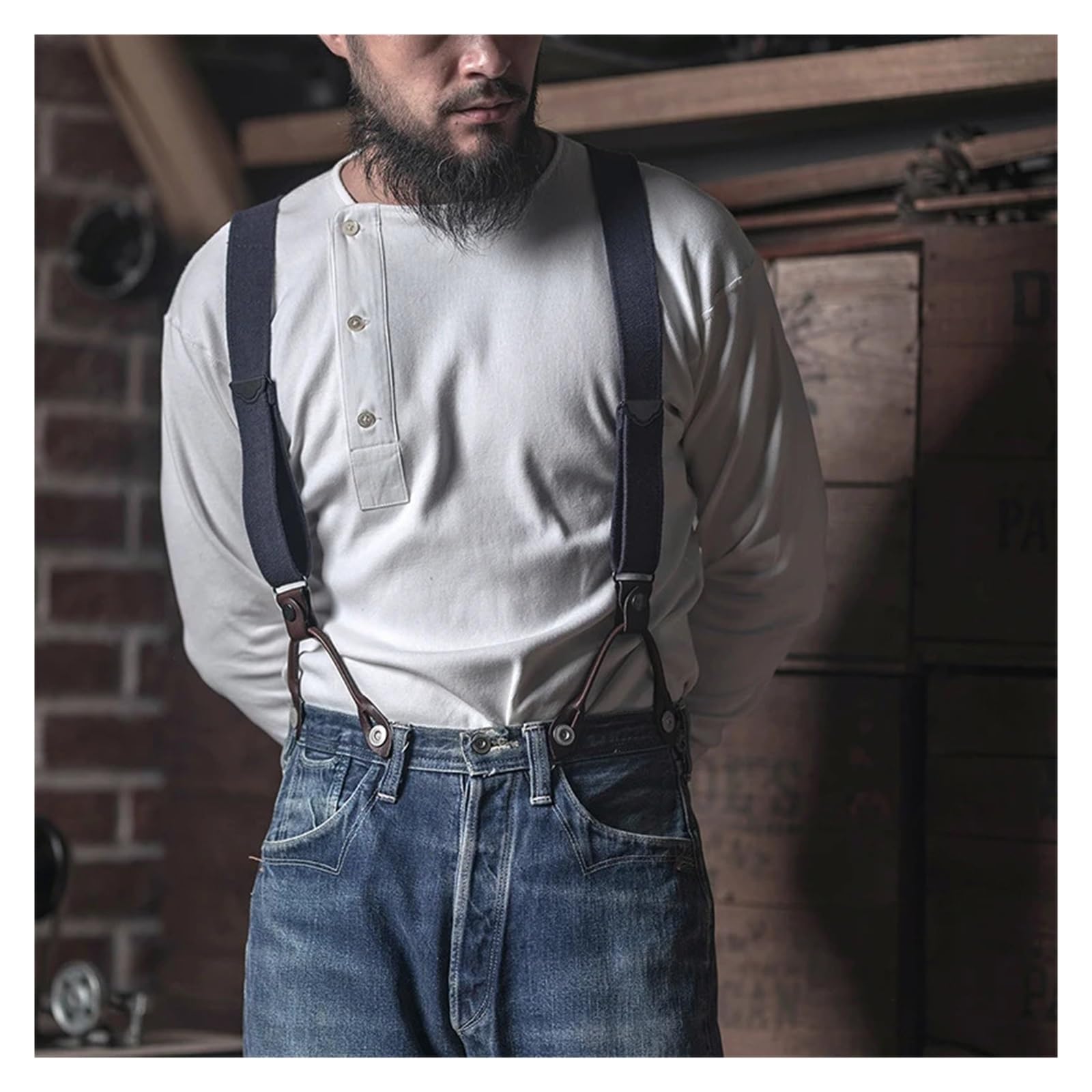 Tirantes Hombre Tirantes antiguos estilo ropa de trabajo vintage ajustables for hombre