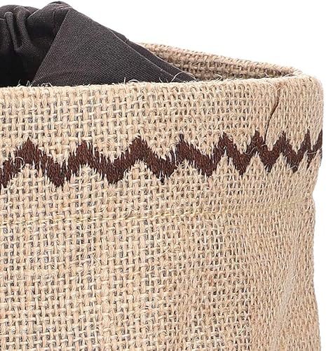 Miniatura 2 de Natural Elements Bolsa de cebolla con forro opaco, Hessian, Marrón, 7.9 x 7.9 in