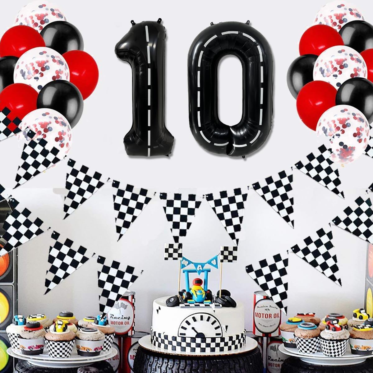 Red 0 balloon 40 Inch Giant Helium Foil Number 0 to 9 Red Balloon Birthday Wedding Party Digital Decorations (Number 0) — view 16